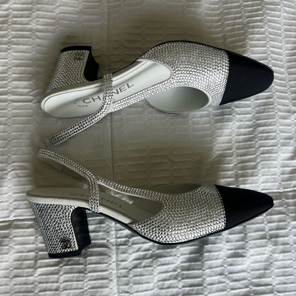 Chanel Rhinestone Crystal Slingbacks - Picture 7 of 9